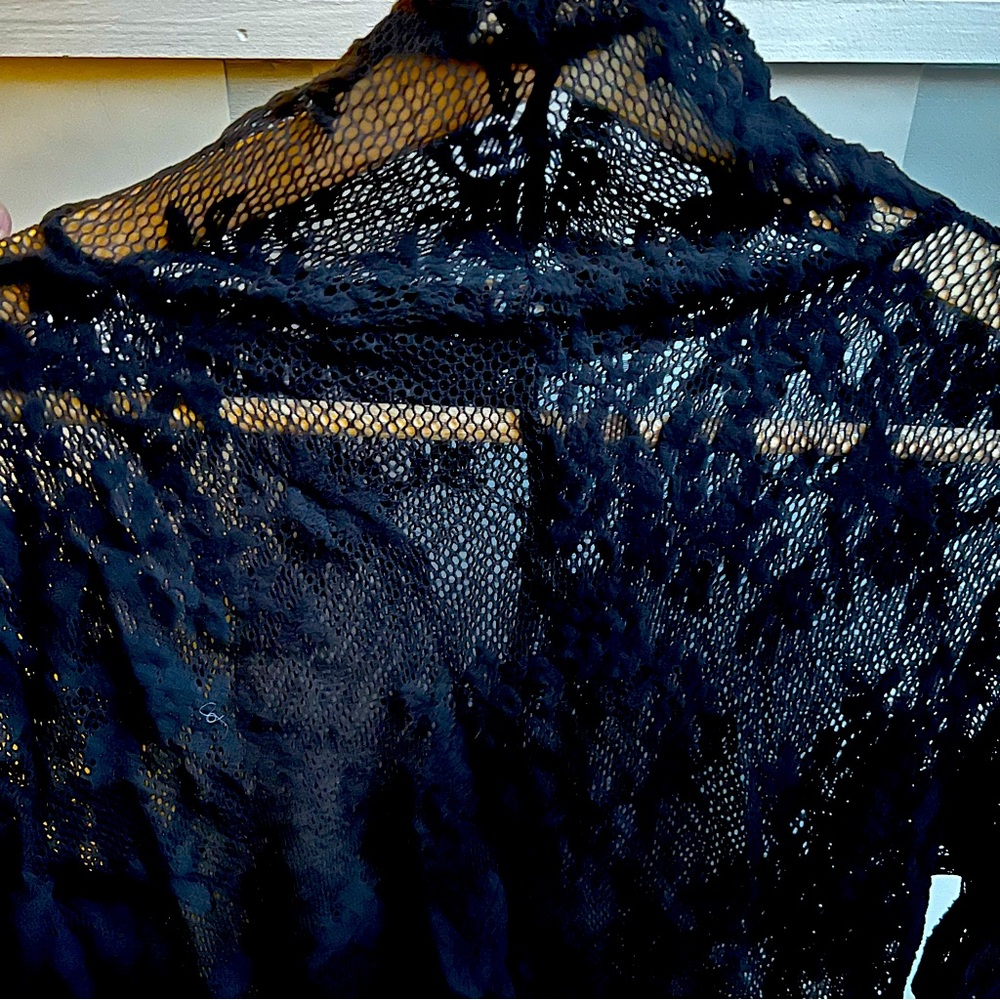 Free People lace mesh turtleneck size XL